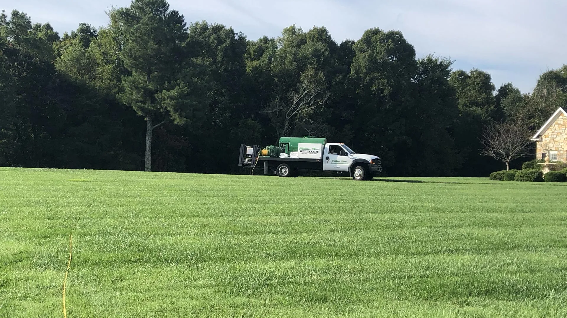 This is a great example of one of our customers who have seen their lawn benefit with our fertilization and weed control services.